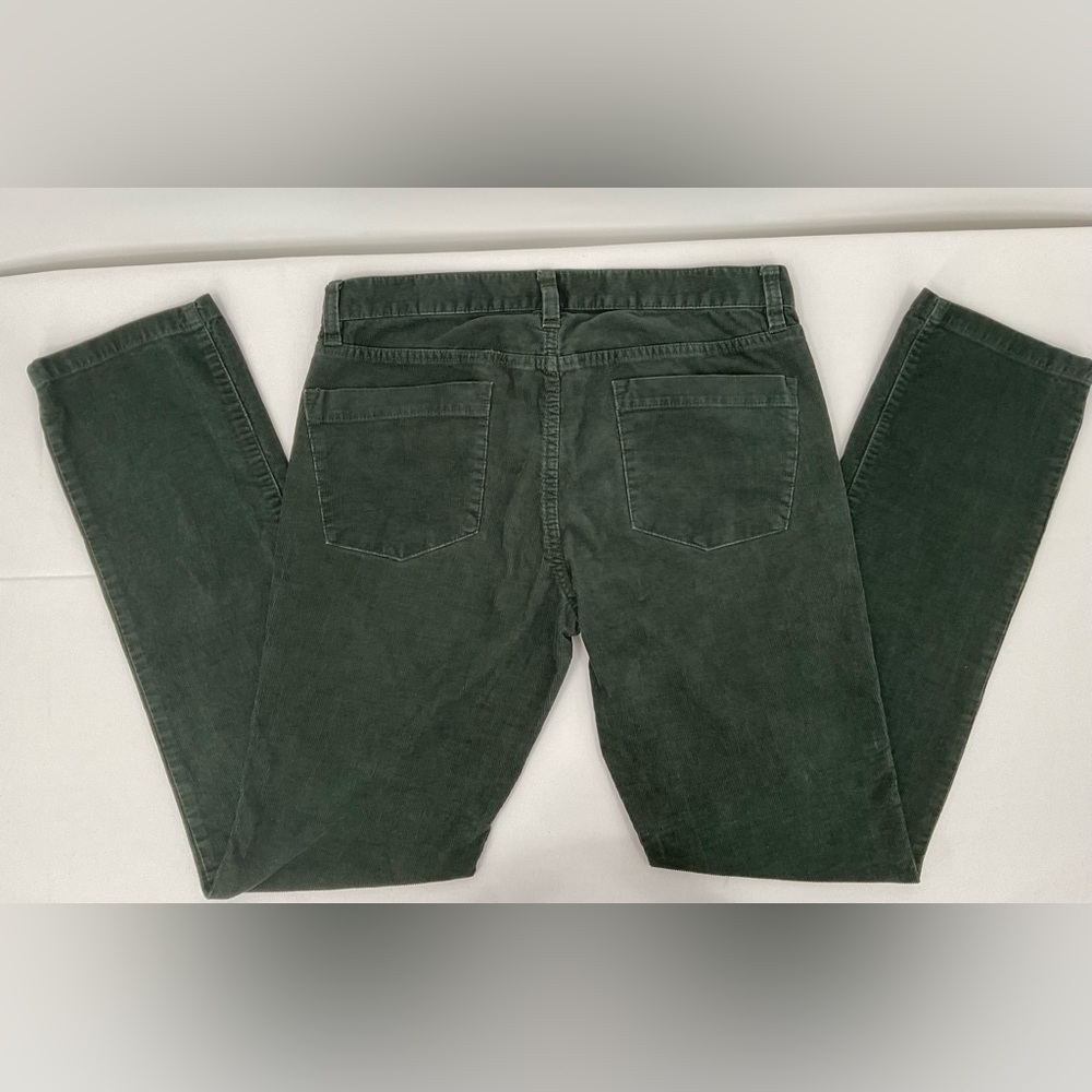 J.Crew Stretch Corduroy Pants Women’s 30R Forest Green Slim Straight Cotton - Picture 3 of 8